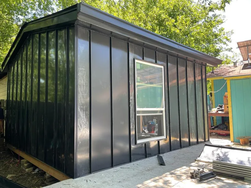 Black standing seam metal wall panels for Metal Roof Installation in Franklin Lakes